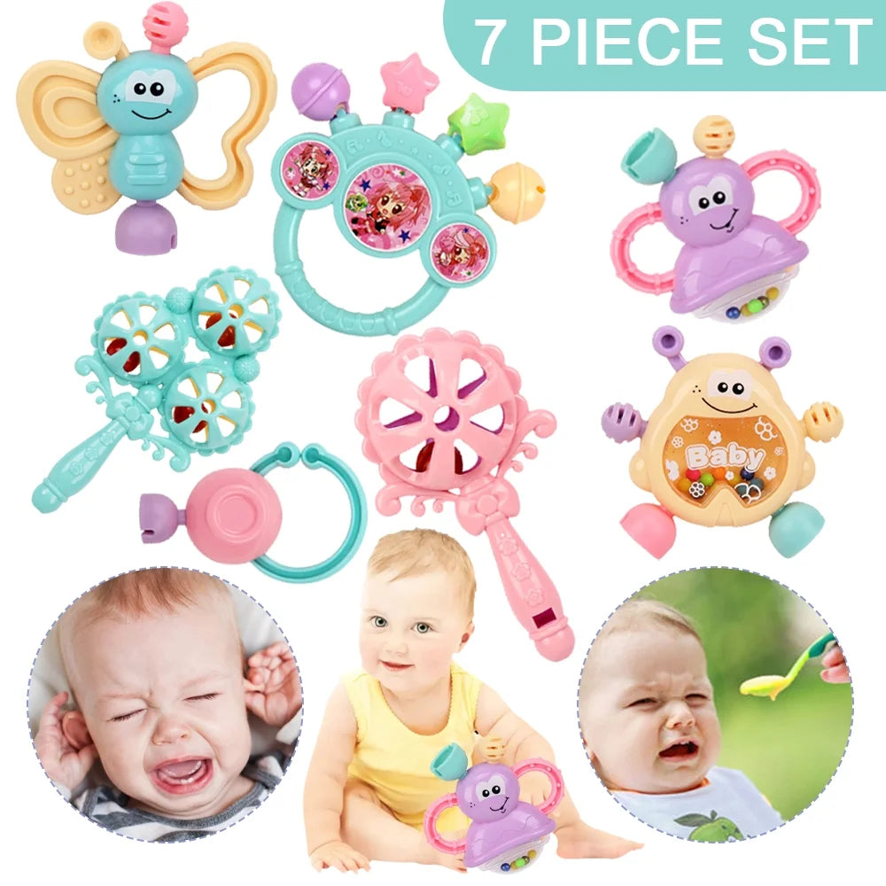 7Pcs Baby Rattles Toy Set C98540