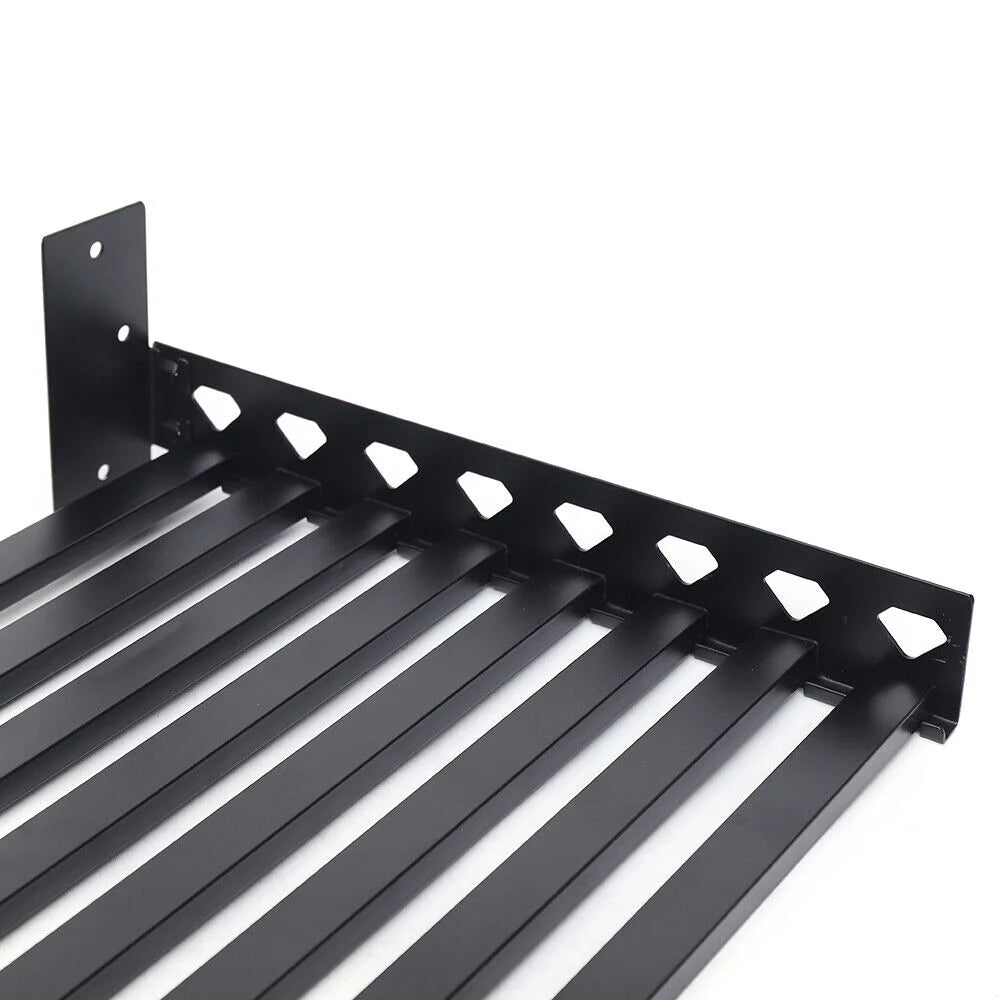 Microwave Oven Wall Mount Shelf Storage Rack with 4 Hooks B9538