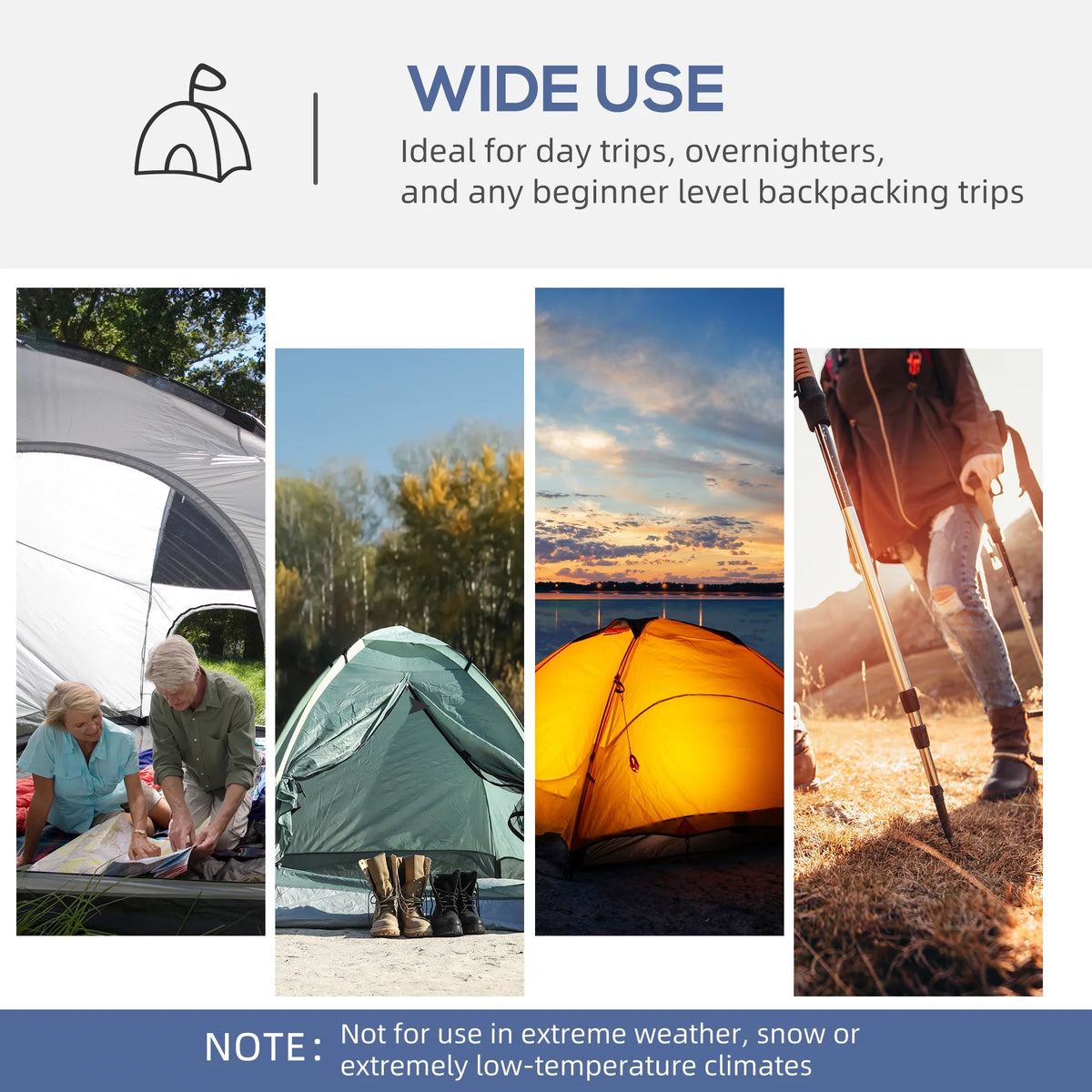 Camping Tent for 6-8 Persons with Carry Bag H890763
