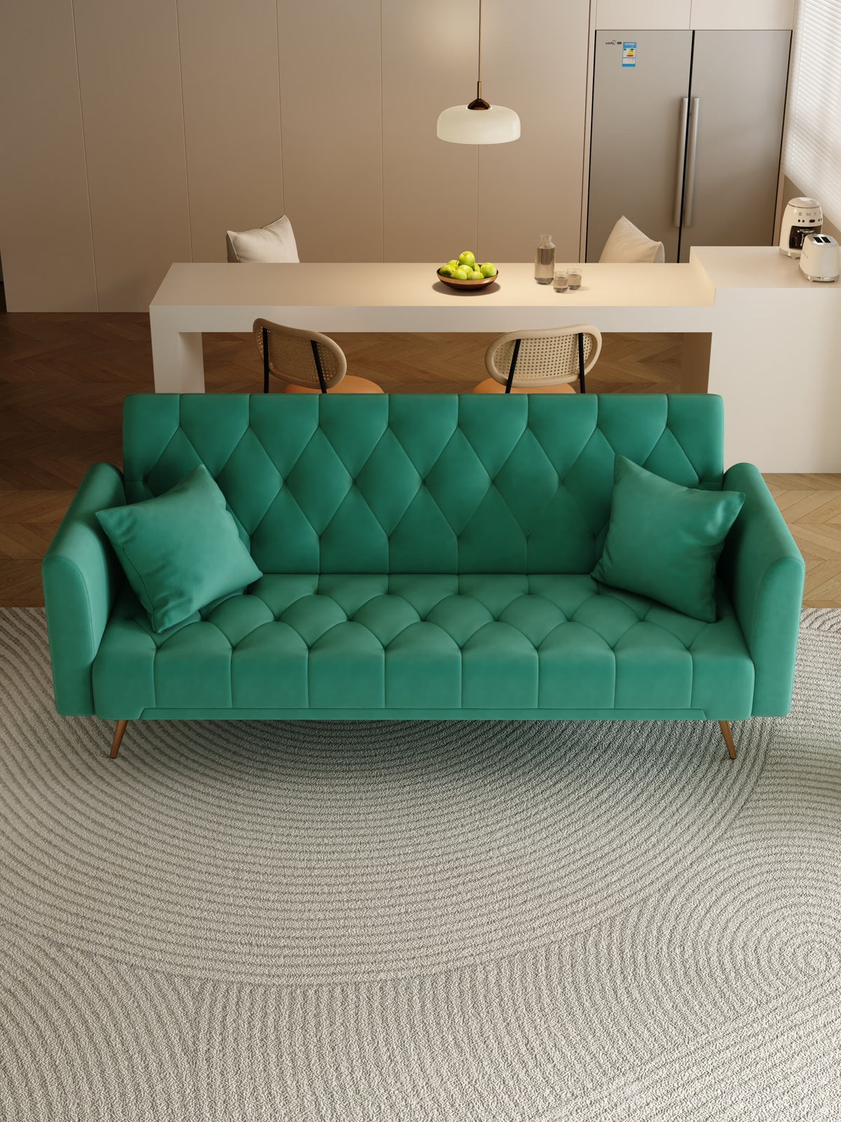 Convertible Sofa Bed Green N886