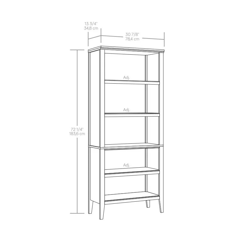 Engineered Wood 5-Shelf Bookcase Z88496