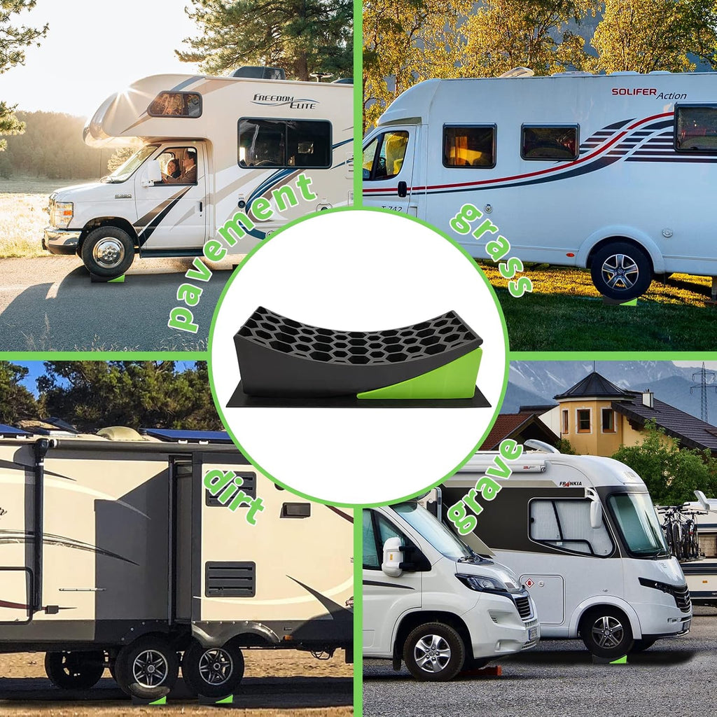 8-Piece Camper Leveling Blocks Kit with Chocks and Grip Mats V1374