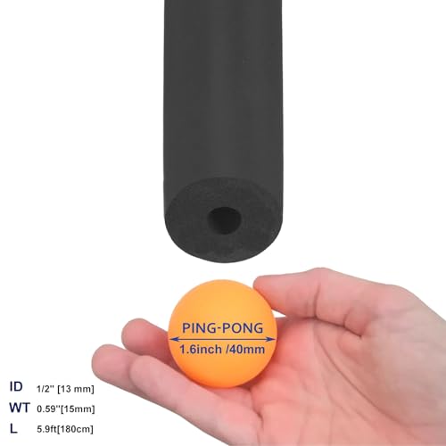 Flexible Pipe Insulation Foam Tube 1/2 3/4 1 Inch ID Waterproof Foam Tubing 5.9ft Length 1 Pcs E683