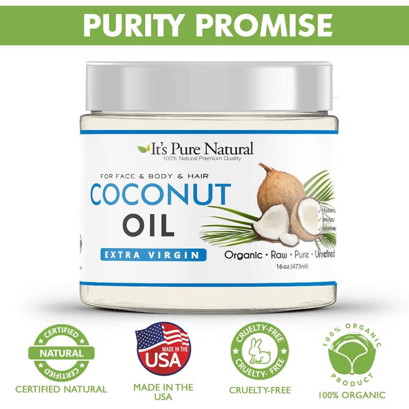 Extra Virgin Organic Unrefined Raw Coconut Oil (8 oz) S7925