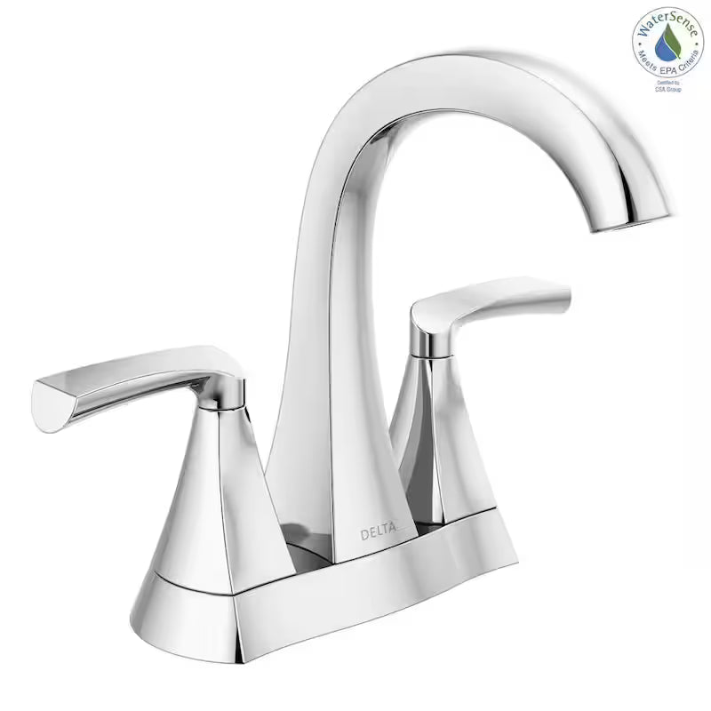 Centerset Double Handle Bathroom Faucet in Chrome R1868