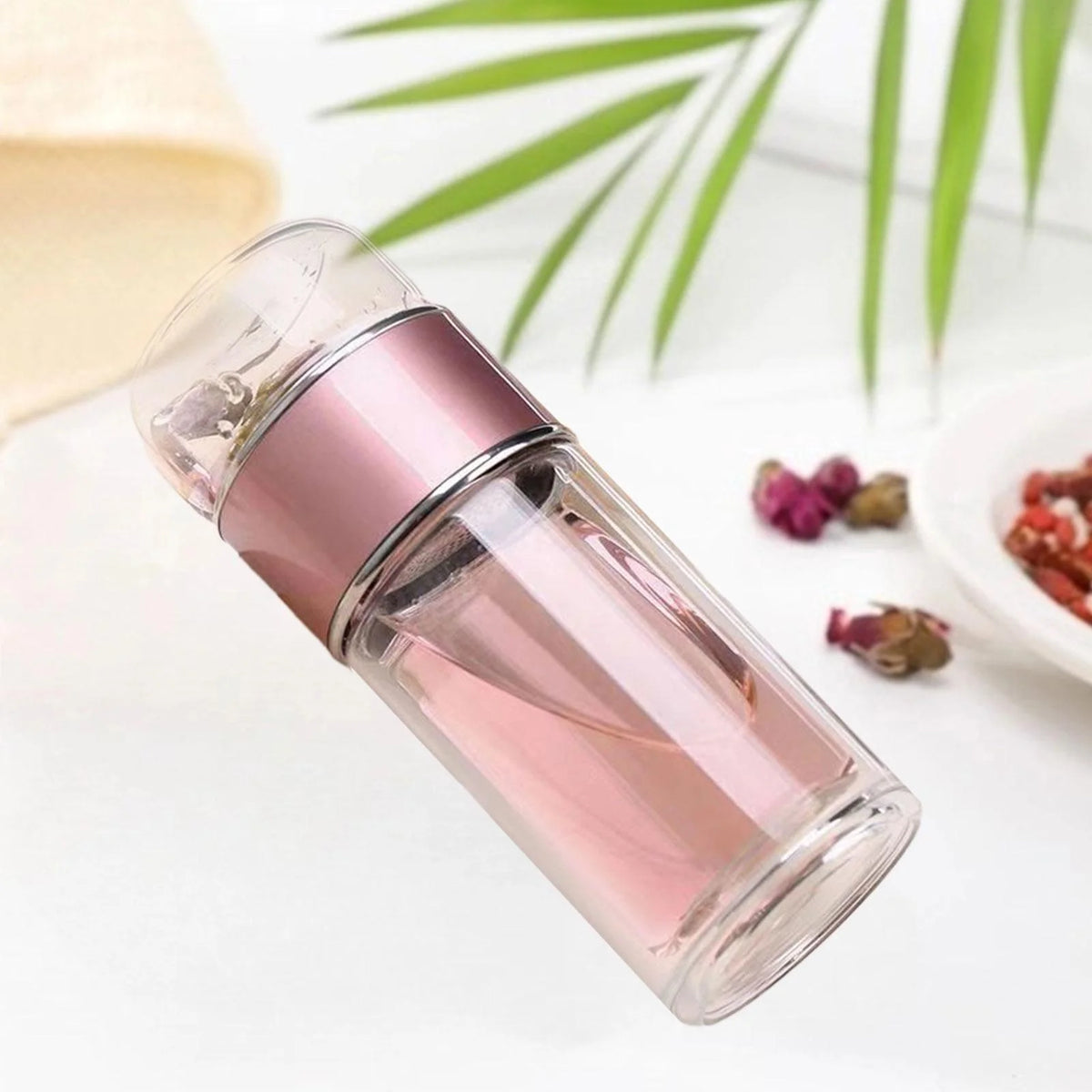 Glass Tea Infuser Bottle 350ml A6669