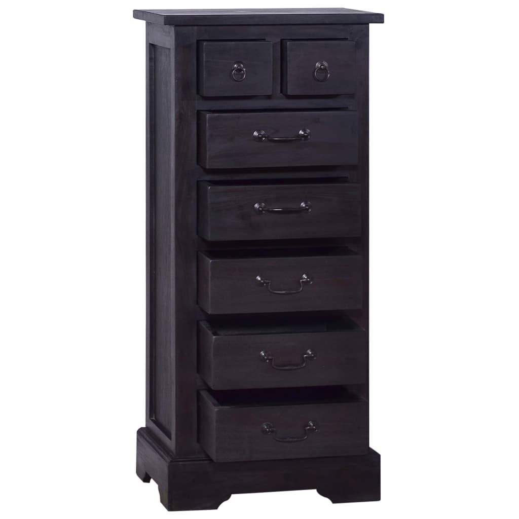 Black Solid Mahogany Wood Chest of Drawers I973999