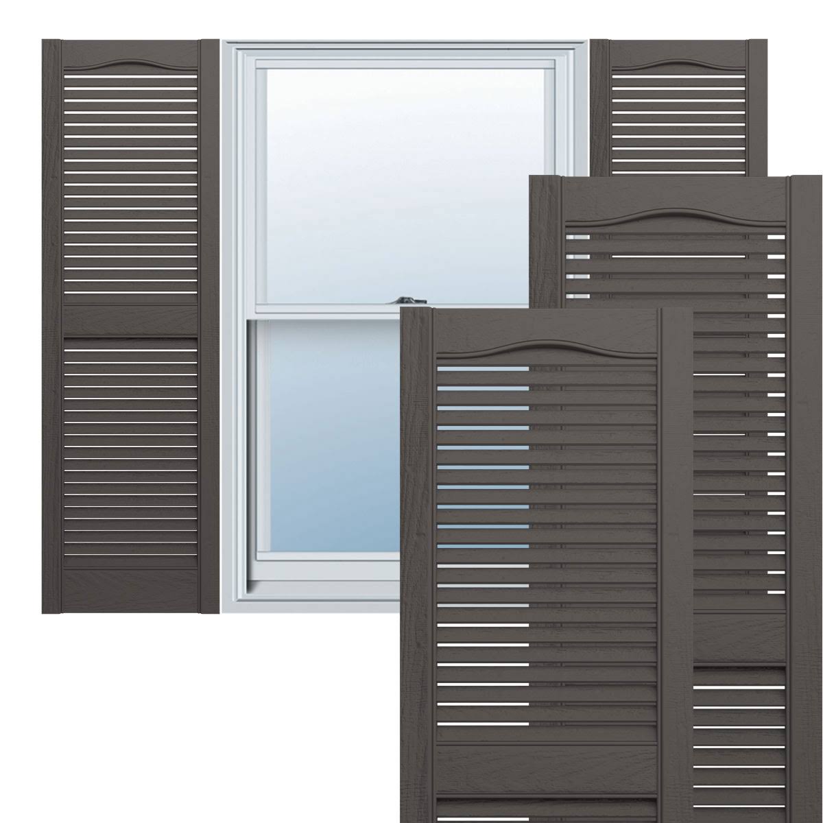 Vinyl Open Louver Shutters C984855