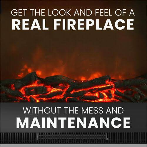 Cherry Electric Fireplace with Entertainment Stand R158533