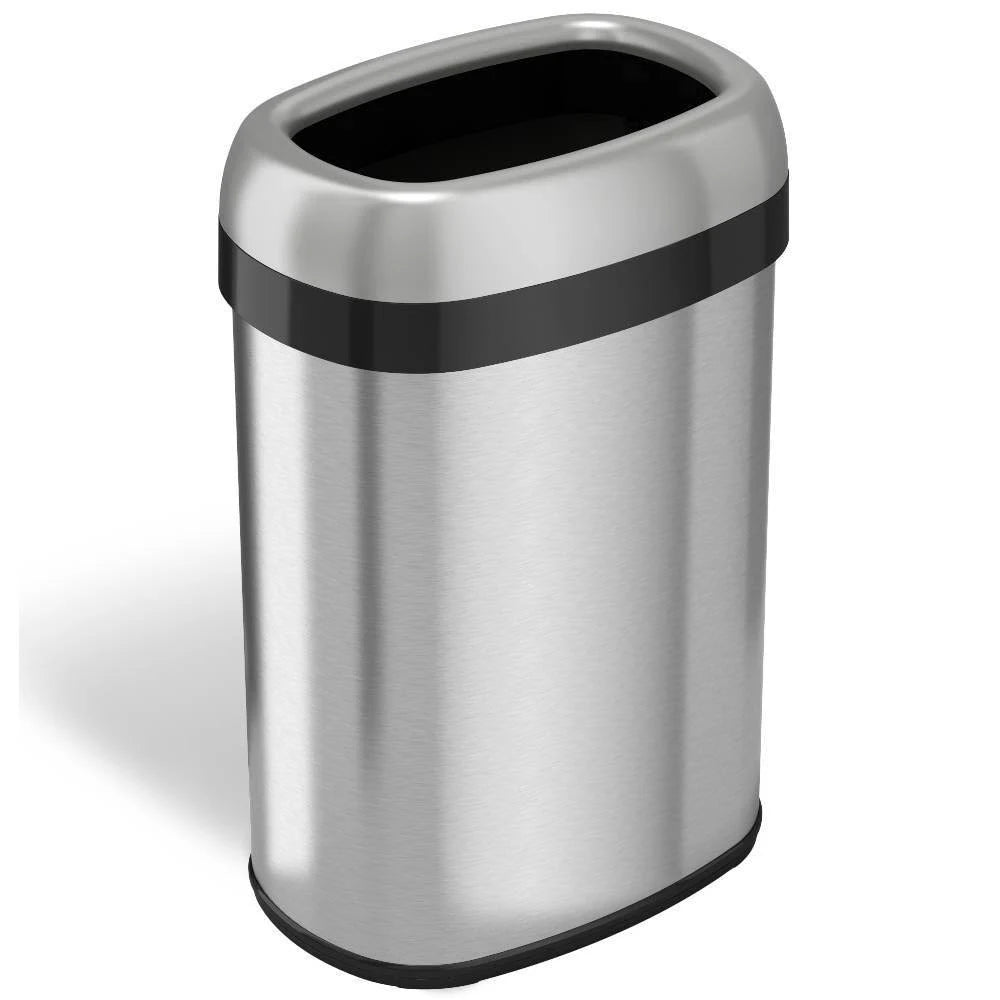 13gal Stainless Steel Trash Can and Recycle Bin N3797