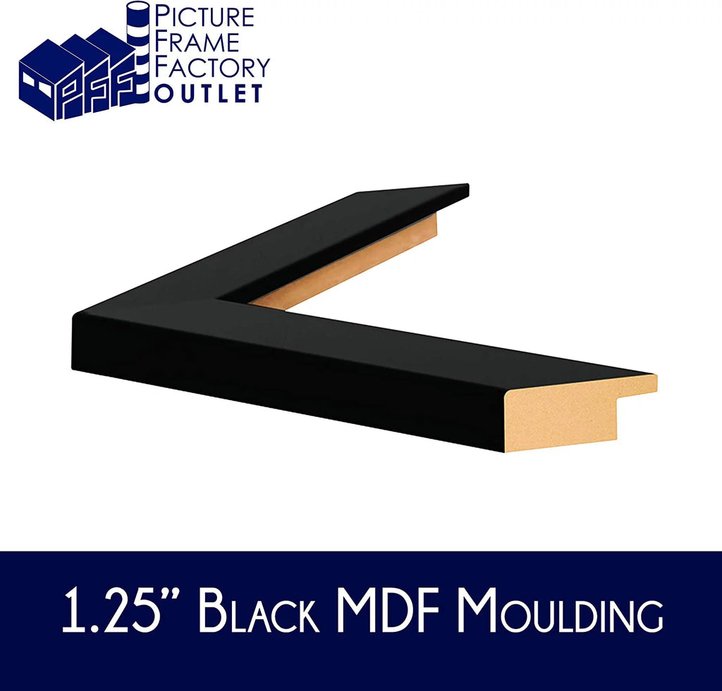 14.25x19.5 Black MDF Picture Frame with plexi-glass H944573