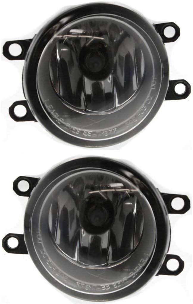 Fog Light Assembly for Toyota RAV4 2009-2012 Driver and Passenger Side Pair Halogen Round N45549