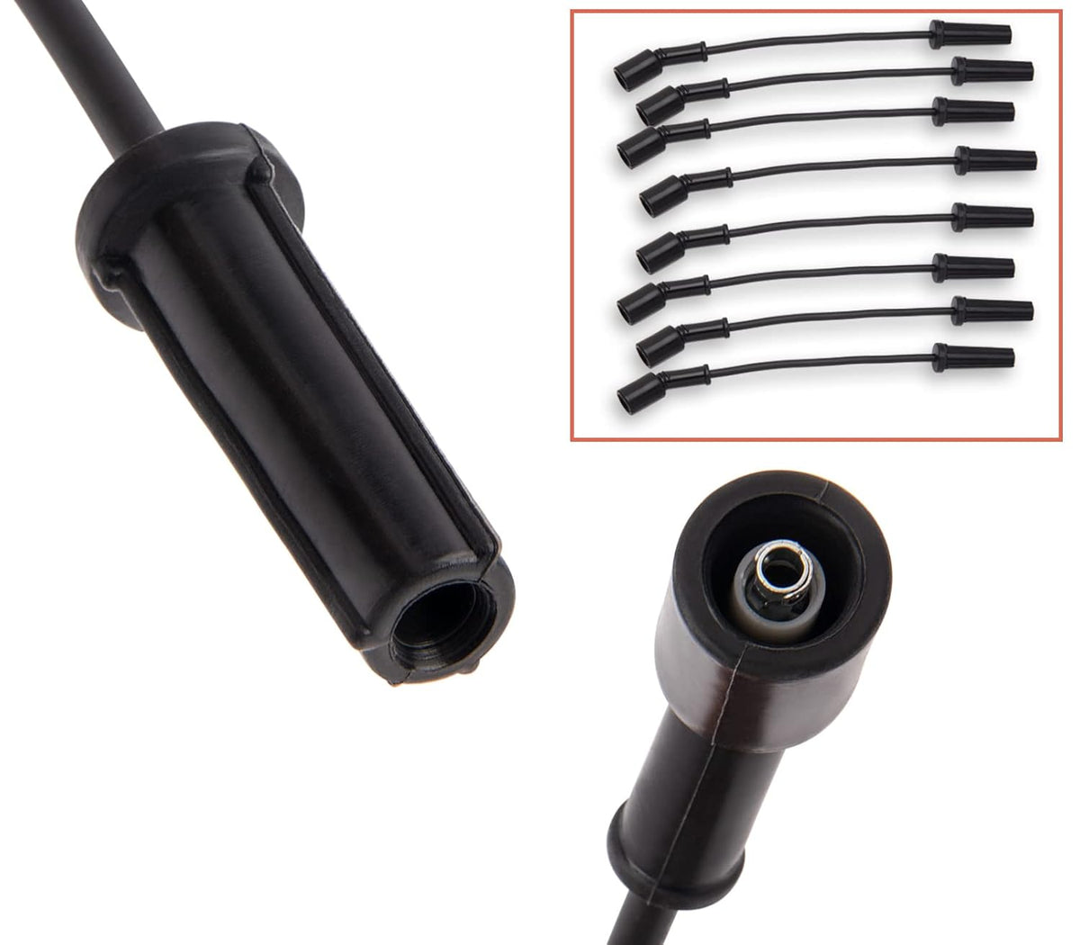 Spark Plug Wires Set and Spark Plugs 16 PCS Pack of 2 I35029