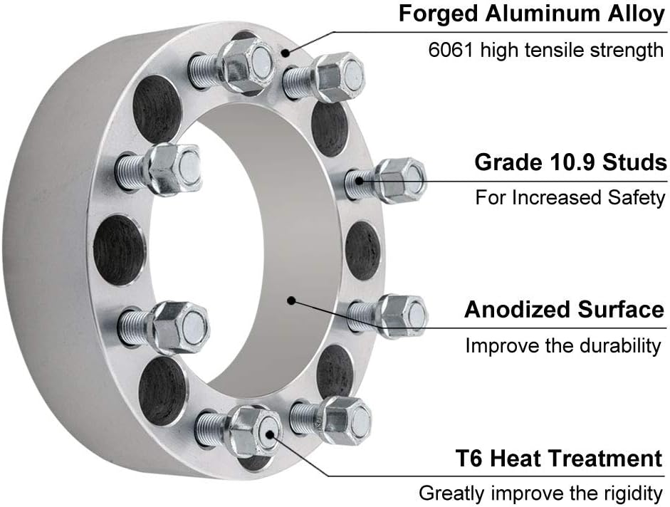 4PC 2 Inch Wheel Adapters with 14x1.5 Studs L389