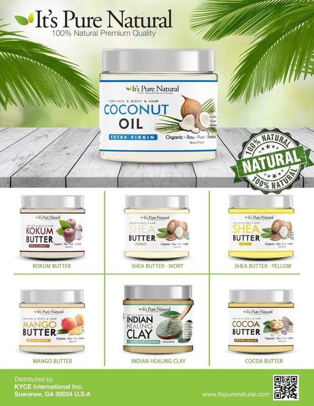 Extra Virgin Organic Unrefined Raw Coconut Oil (8 oz) S7925