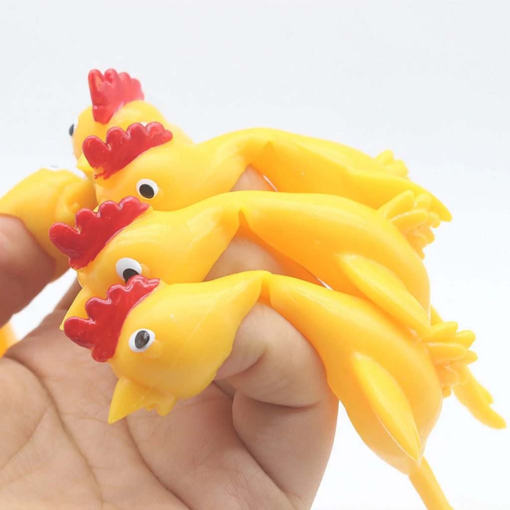 16 PCS Rubber Chicken Flying Toy O546