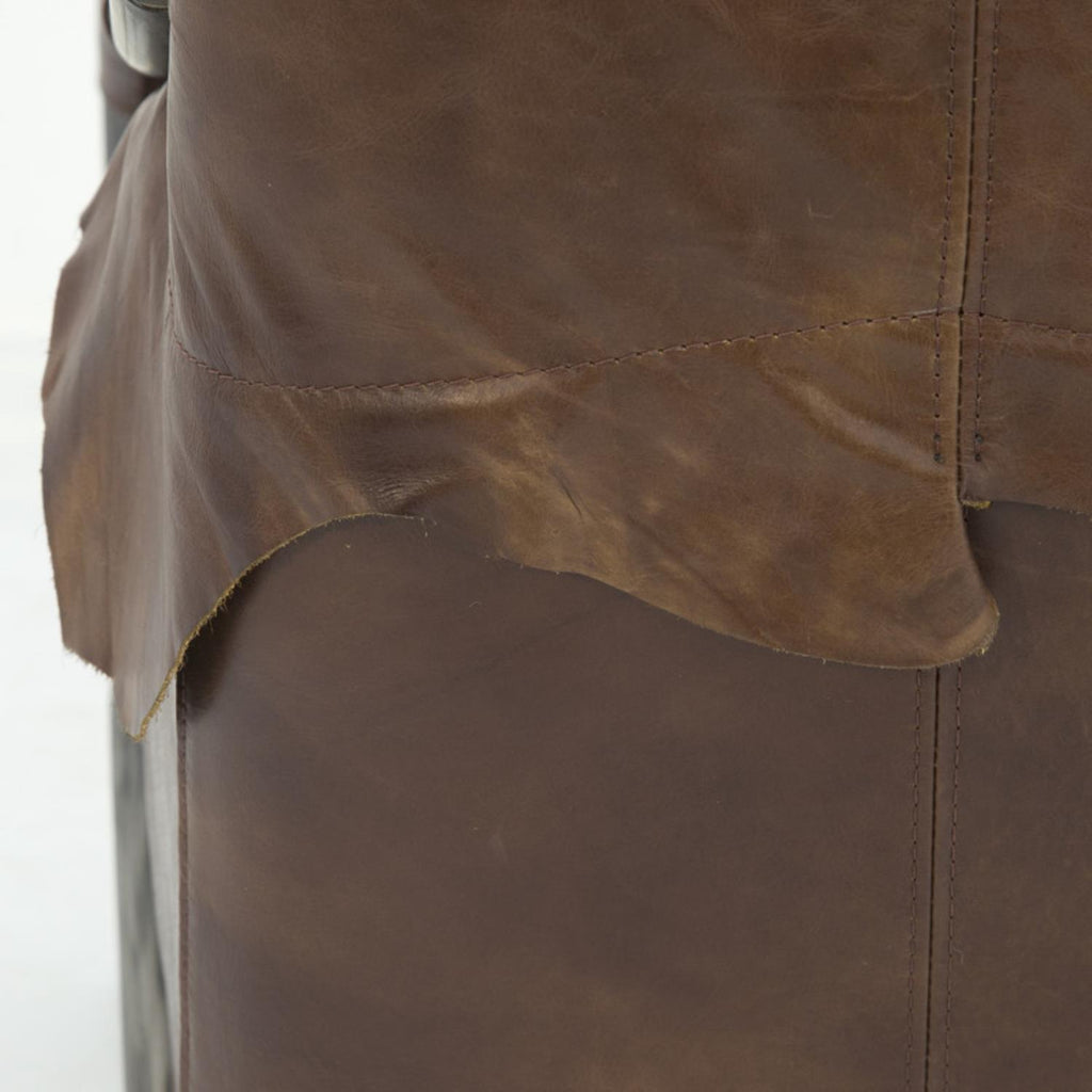 Brown Tufted Leather Accent Chair X769123