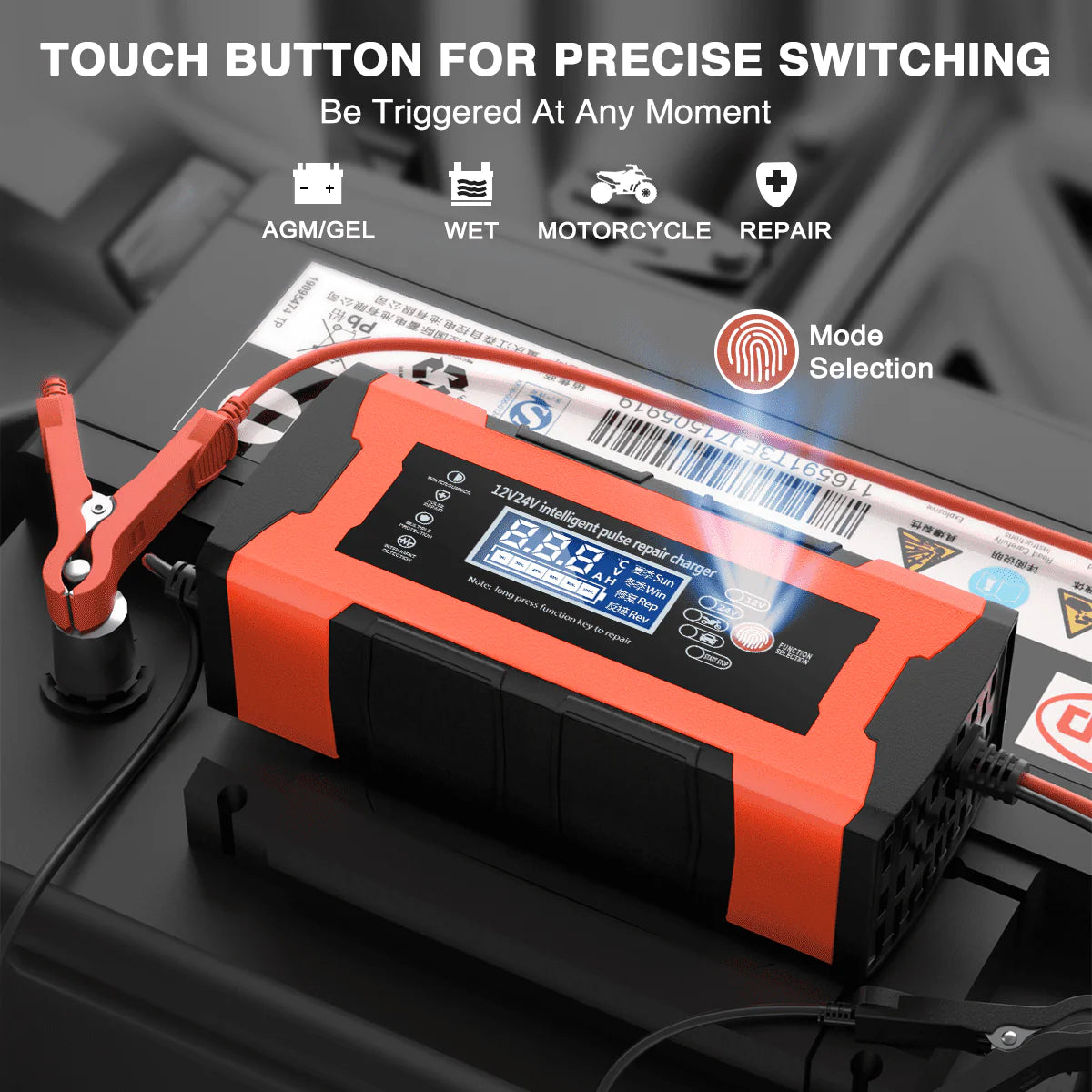 12V/10A 24V/5A Car Battery Charger with LCD Display F27259