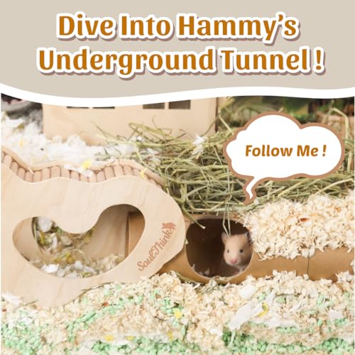 Large Wooden Rabbit Hideout with Ramps and Tunnels P2928