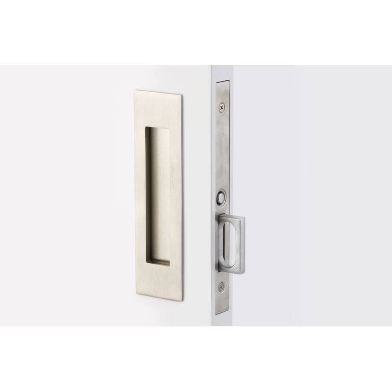Narrow Modern Rectangular Tall Passage Pocket Door Pull Satin Nickel Sliding Door Hardware E3379