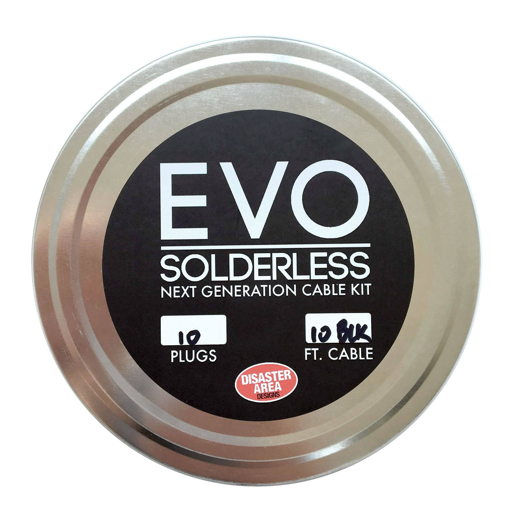 Black Solderless Cable Kit 10ft 10 Plugs J9149