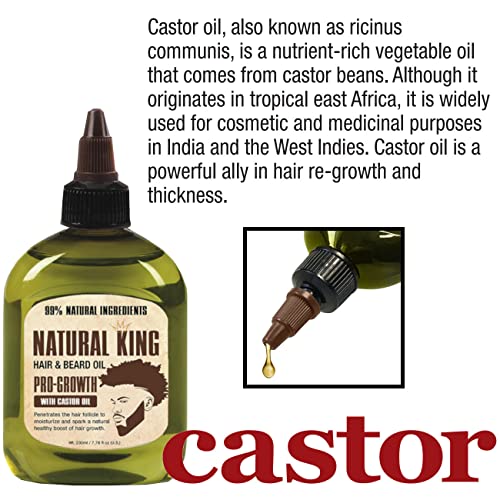 Natural King Pro-growth Castor Hair & Beard Oil 2.5 oz. E40937