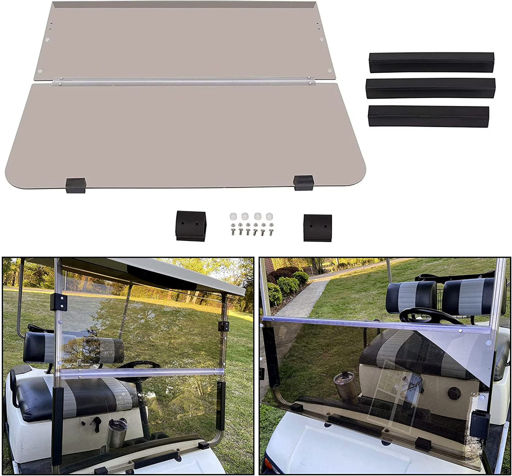 Tinted Folding Windshield for Yamaha Golf Cart A9680