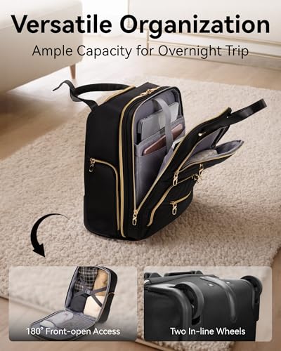Black 16 Inch Soft Sided Underseat Carry On Luggage with Wheels W45279