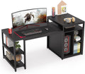 Black Computer Desk with Storage Shelf S830854