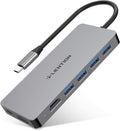 USB C Dual HDMI Hub with 4X USB 3.0, 2X 4K HDMI and 100W Type C Charging Adapter, Space Gray, Pack of 2 I856133