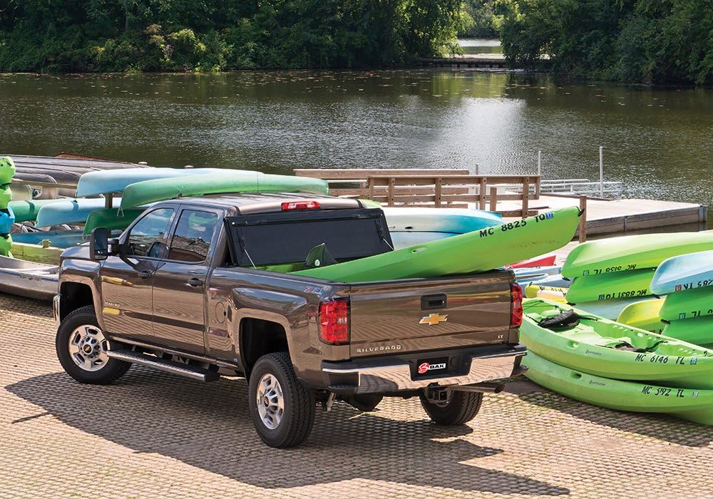 Black Hard Folding Truck Bed Tonneau Cover I9517
