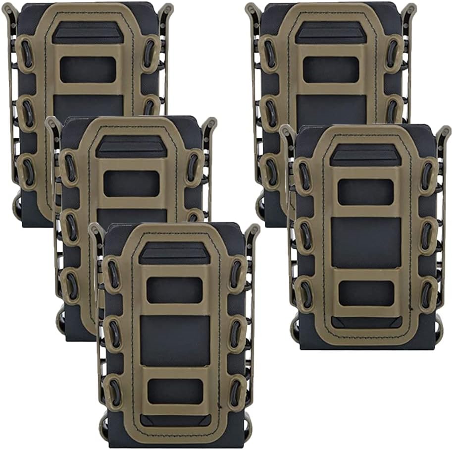 Tactical Mag Pouch 5Pcs Molle Magazine Holder with Clips G928