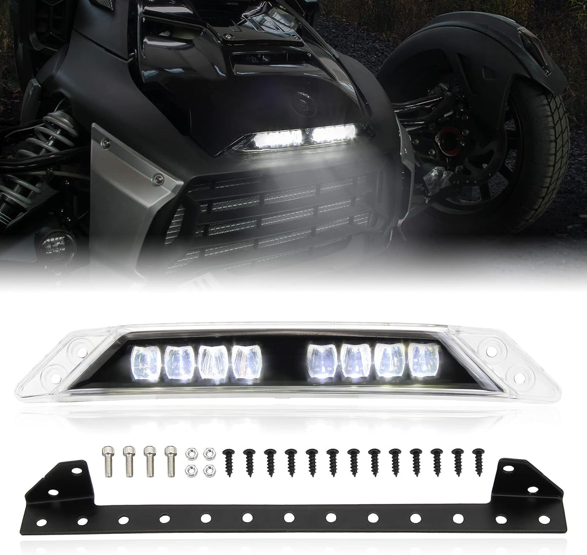 LED Auxiliary Light Kit Front White Daytime Running Light DRL 1PCS V239