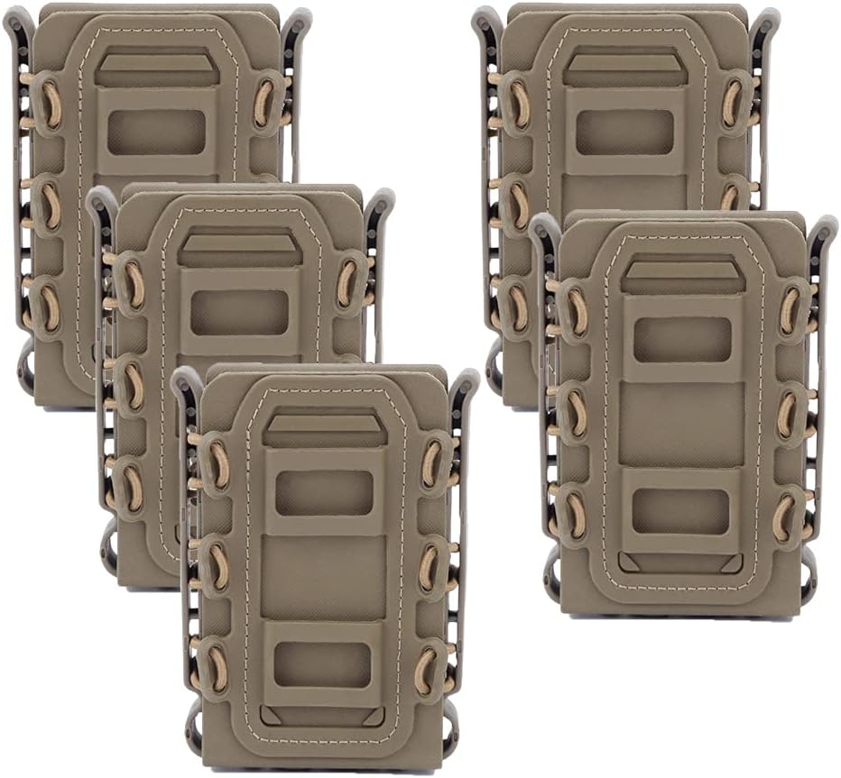 Tactical Mag Pouch 5Pcs Molle Magazine Holder with Clips G928
