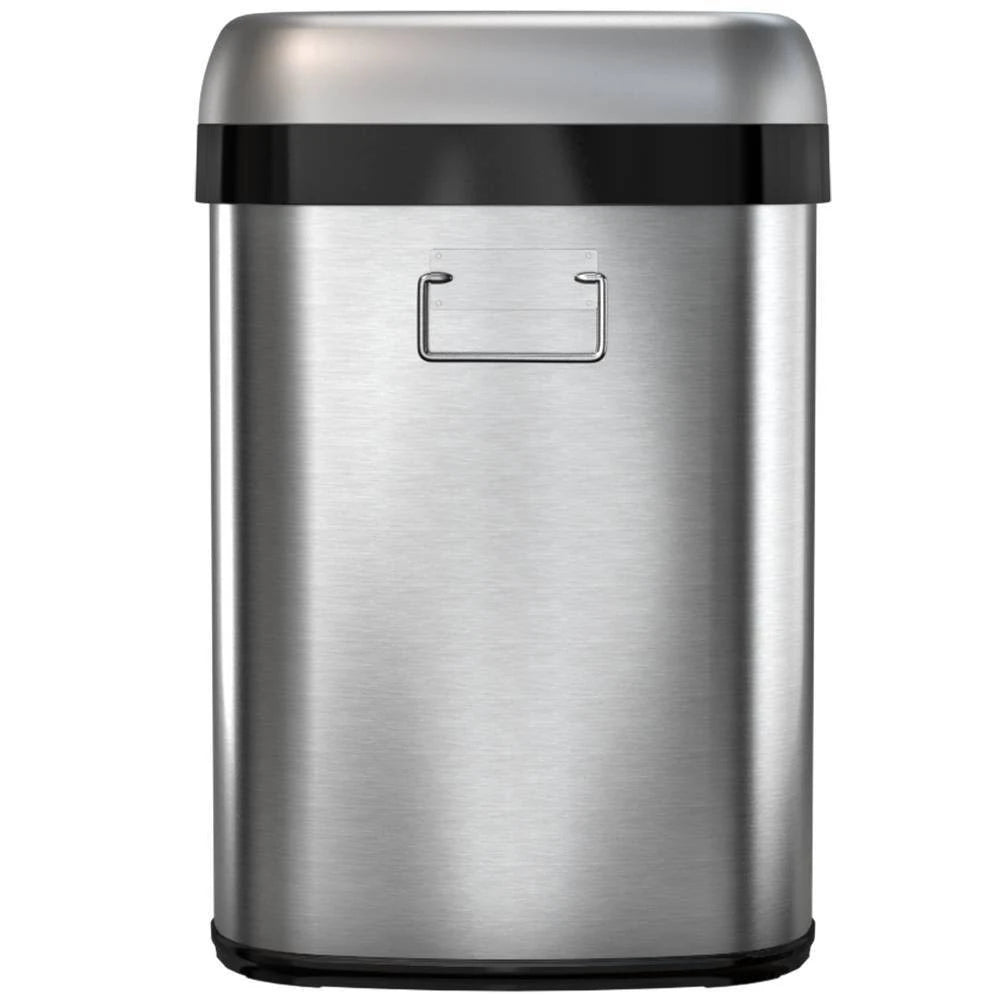 13gal Stainless Steel Trash Can and Recycle Bin N3797