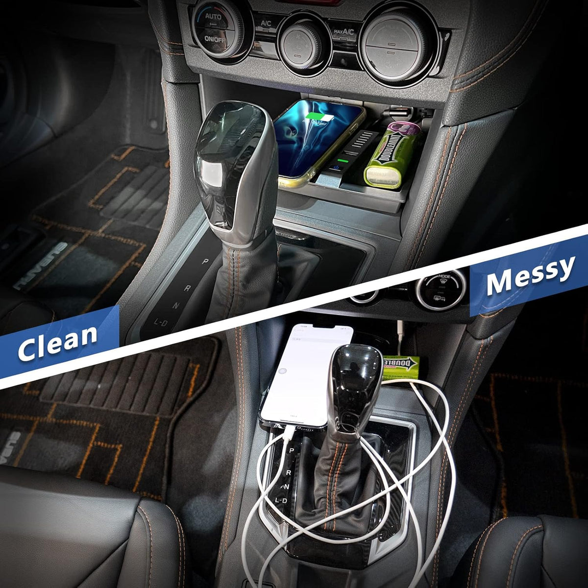 Wireless Charging Pad Center Console Organizer I6569