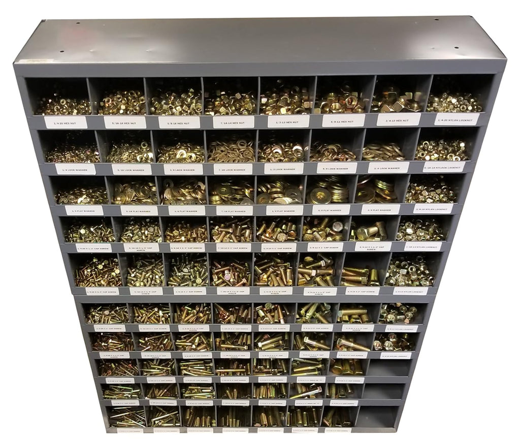 5135 Piece Grade 8 USS Hex Head Cap Screws Assortment with Bins B495