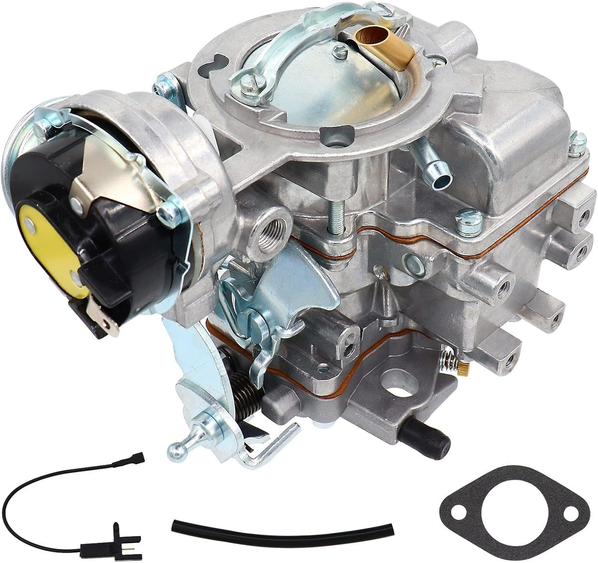 1 Barrel Carburetor for Ford 4.9L 300 Cu 4.1L 250 Cu 3.3L 200 Cu Engine, Automatic Choke With Gaskets Pack of 2 F36296