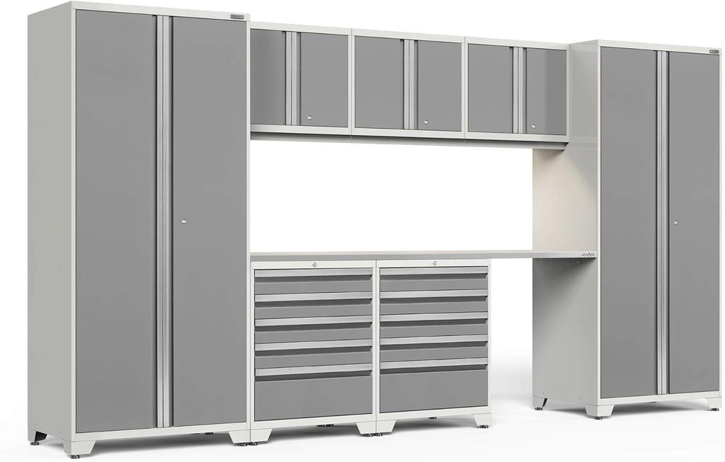 Red 8 Piece Garage Cabinets X4050