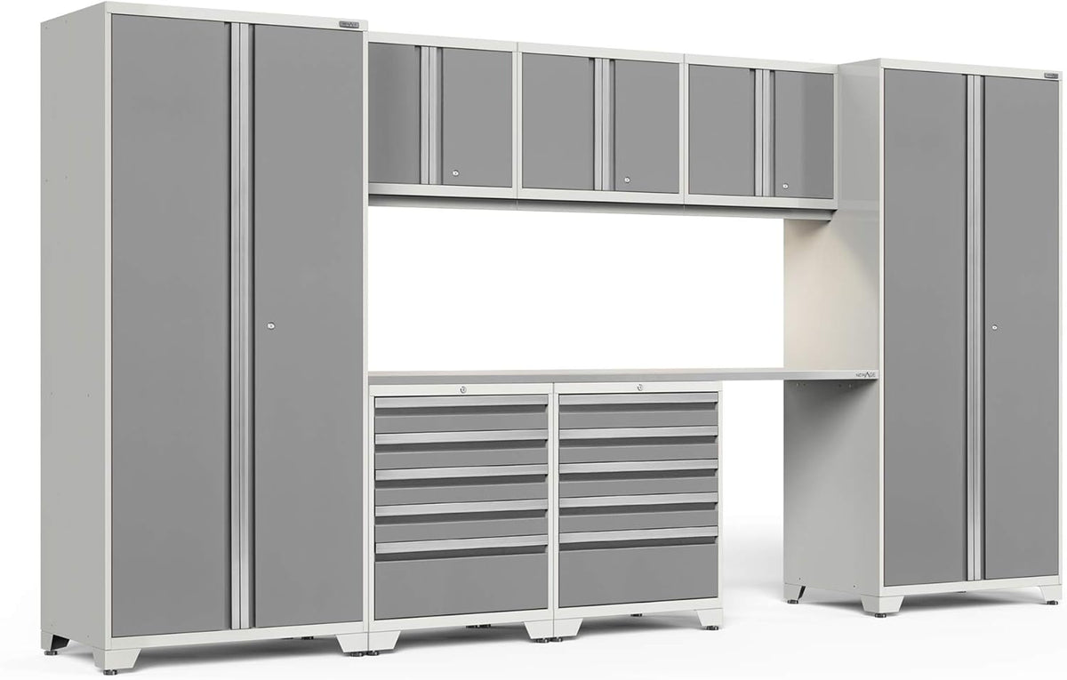 Red 8 Piece Garage Cabinets X4050