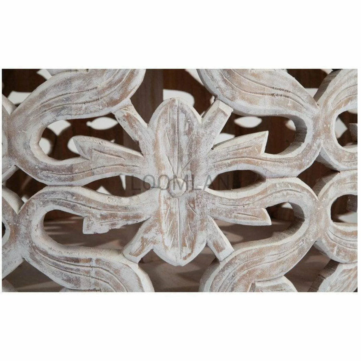 White Wash Drum Coffee Table Mango Wood Y141798
