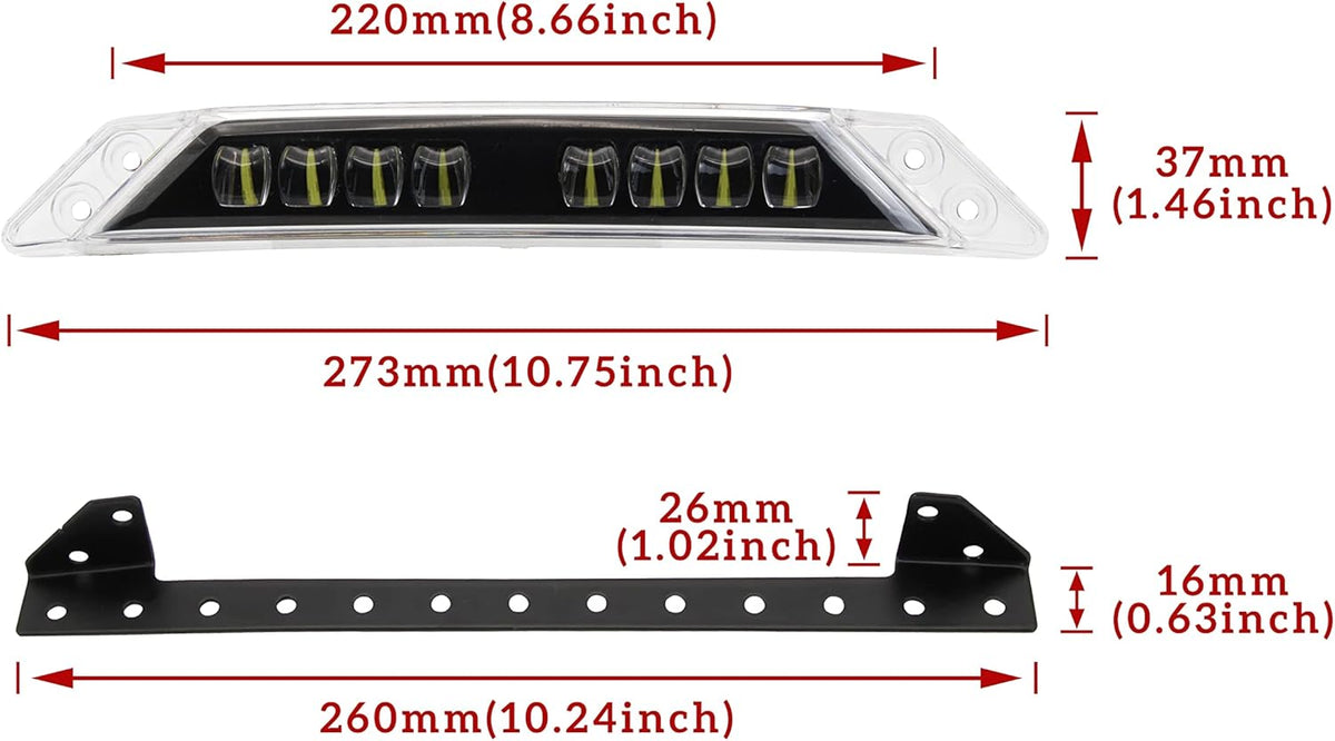 LED Auxiliary Light Kit Front White Daytime Running Light DRL 1PCS V239