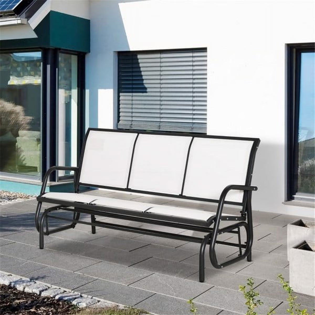 3 Seat Gliding Bench Chair L225