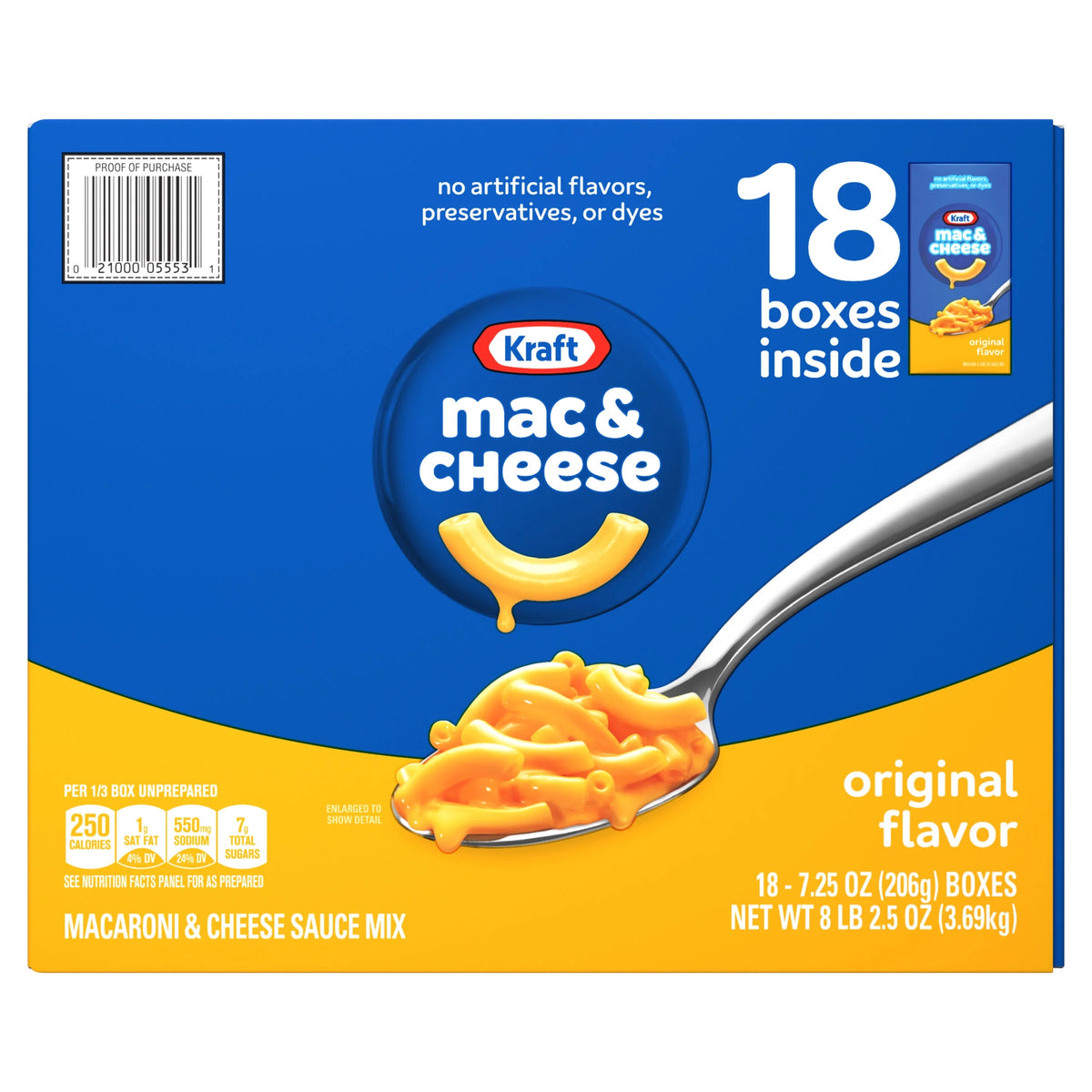 18 ct Pack 7.25 oz Macaroni and Cheese Dinner S51595