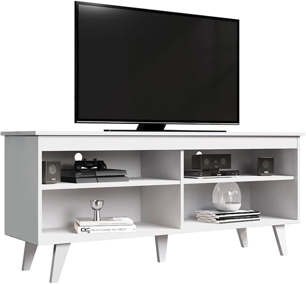 Black Wood TV Console Table with Storage Q4399