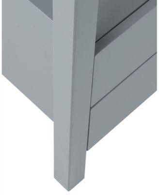 Grey Acacia Wood Square Accent Table H13330