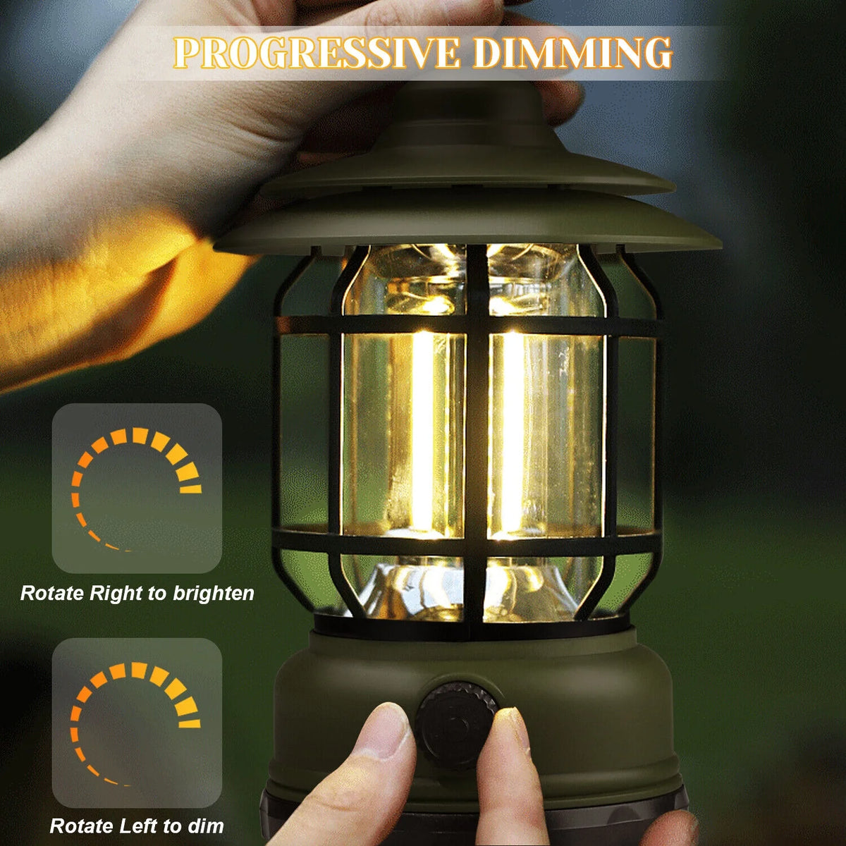 USB Rechargeable LED Camping Lantern Flashlight Lamp V556