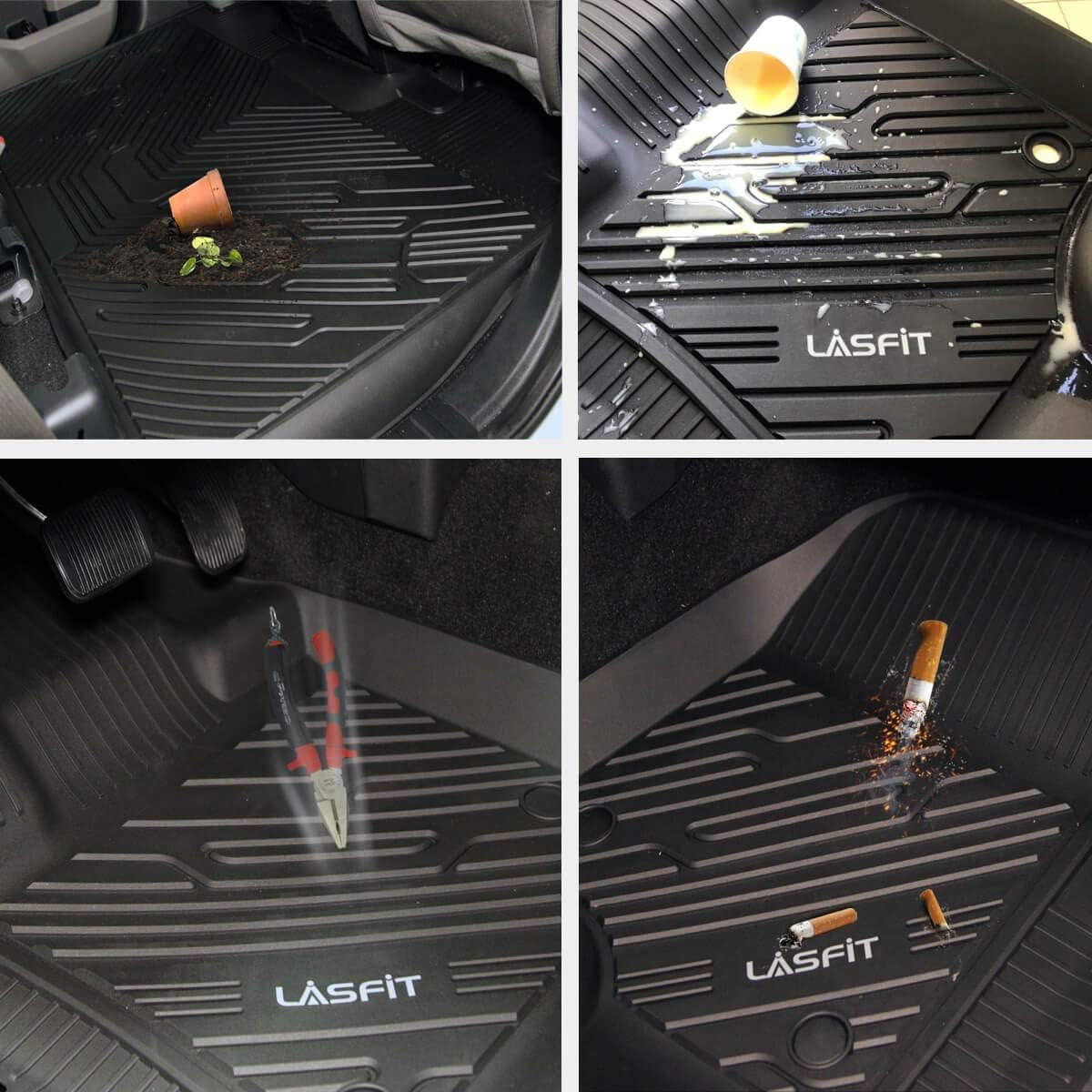 Black TPE Floor Liners for Toyota Tundra CrewMax Cab Q3085