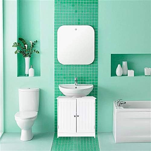 White Under Sink Storage Cabinet with 2 Doors E3891