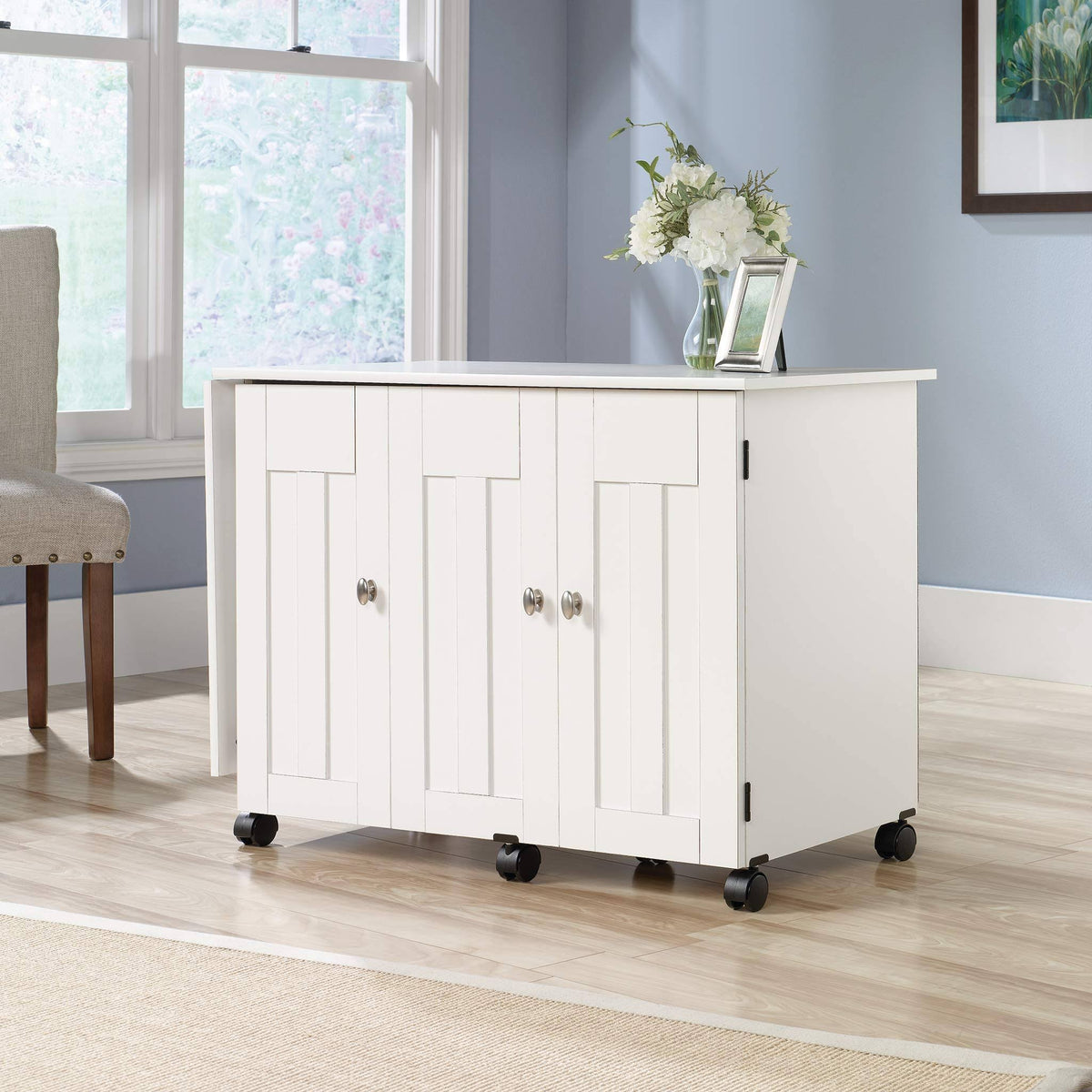 Soft White Sewing & Craft Cart Q7232
